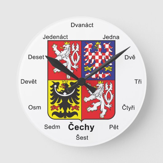 Wandklok in Tsjechië Ronde Klok (Voorkant)