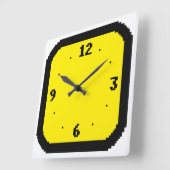 Wandklok met 8-bits pixels (om het even welke kleu vierkante klok (Hoek)