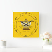 Wandklok met bijbelscripts vierkante klok (Huis)