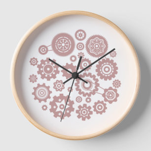 Wandklok met Decoratieve Mechanische Tandwielen