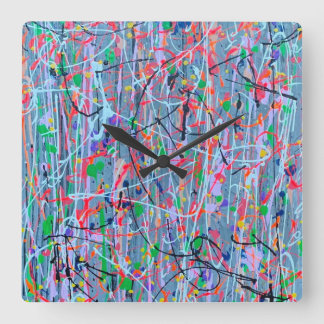 Wandklok met draaibaar zuster vierkante klok