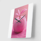 Wandklok met perzik vierkante klok (Hoek)