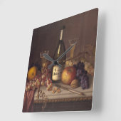 wandklok met stilstaand leven vierkante klok (Hoek)