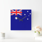 Wandklok met vlag Australië Vierkante Klok (Huis)