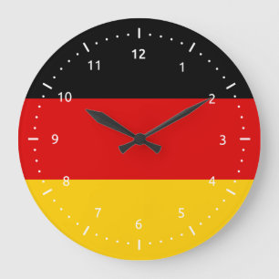 Wandklok met vlag Duitsland Grote Klok