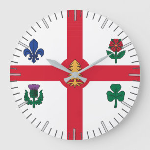 Wandklok met vlag van Montreal, Canada Grote Klok