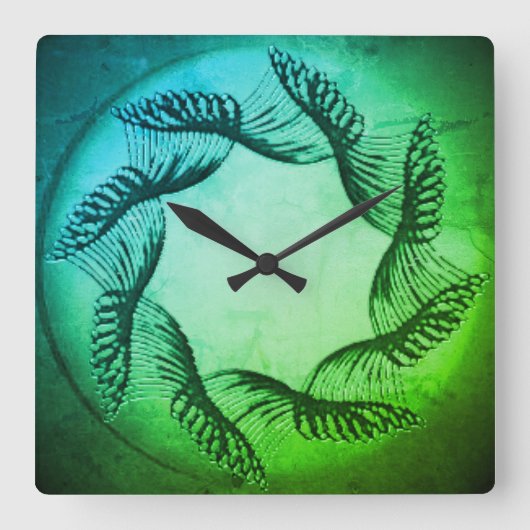 Wandklok ONTWERPSTIJL Vierkante Klok (Voorkant)