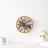 Wandklok: oude auto ronde klok (Huis)