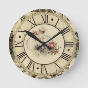 wandklok/Rozen Ronde Klok