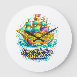 Wandklok 'Smooth Sailing Wealth' Grote Klok