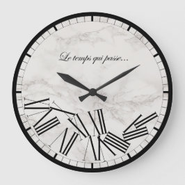 Wandklok - Tijdstip...Marmeren effect Grote Klok
