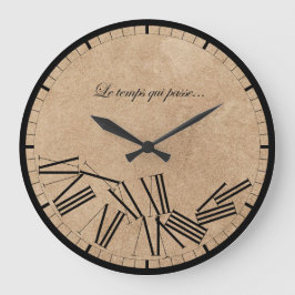 Wandklok - Tijdstip...Papiereffect Grote Klok