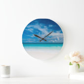 Wandklok - Tropisch strand (groot) Grote Klok (Huis)