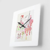 Wandklok uit de Bonjour-collectie Vierkante Klok (Hoek)
