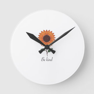 Wandklok uit de "kindness bloom"-collectie ronde klok
