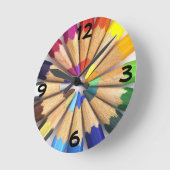 Wandklok van kunstenaar ronde klok (Hoek)