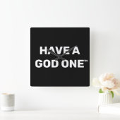 Wandklok Vierkante Klok (Huis)