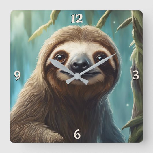 Wandklok Vierkante Klok (Voorkant)