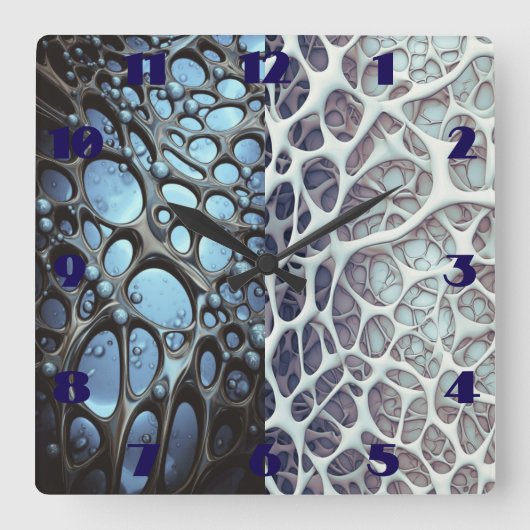 Wandklok Vierkante Klok (Voorkant)