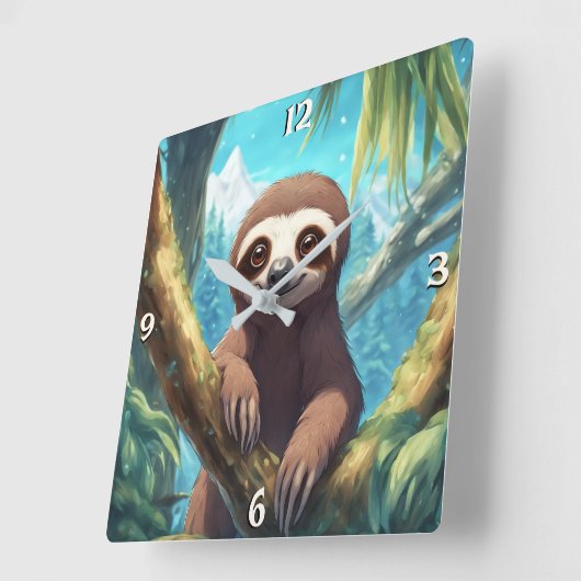 Wandklok Vierkante Klok (Hoek)