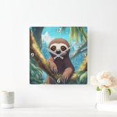 Wandklok Vierkante Klok (Huis)