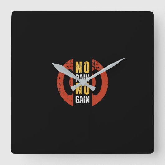 Wandklok Vierkante Klok (Voorkant)