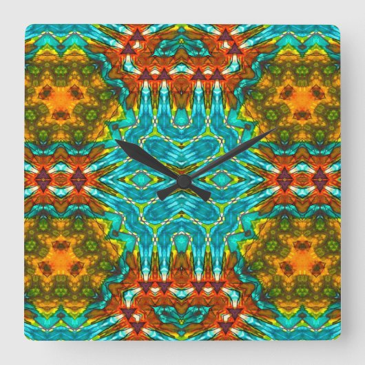 Wandklok Vierkante Klok (Voorkant)