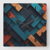 Wandklok Vierkante Klok (Voorkant)