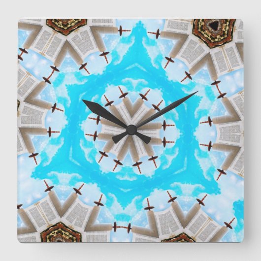 Wandklok Vierkante Klok (Voorkant)