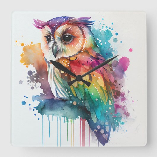 Wandklok Vierkante Klok (Voorkant)