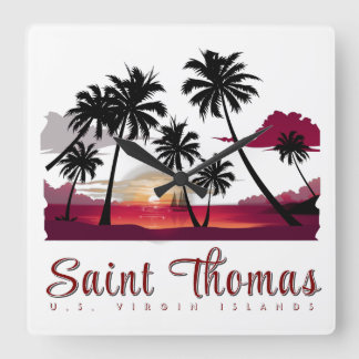 Wandklok Vierkante Klok