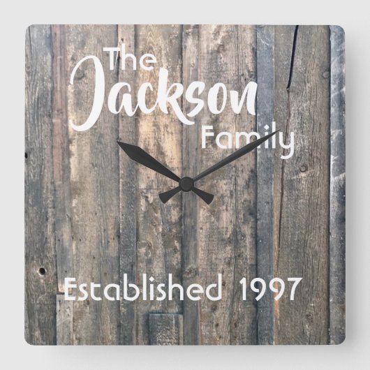  wandklok vierkante klok (Voorkant)