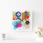 Wandklok Vierkante Klok (Huis)