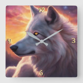 Wandklok Vierkante Klok (Voorkant)