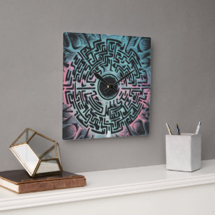 Wandklok Vierkante Klok