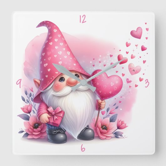 Wandklok Vierkante Klok (Voorkant)