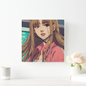 Wandklok Vierkante Klok (Huis)