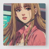 Wandklok Vierkante Klok (Voorkant)