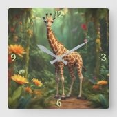 Wandklok Vierkante Klok (Voorkant)