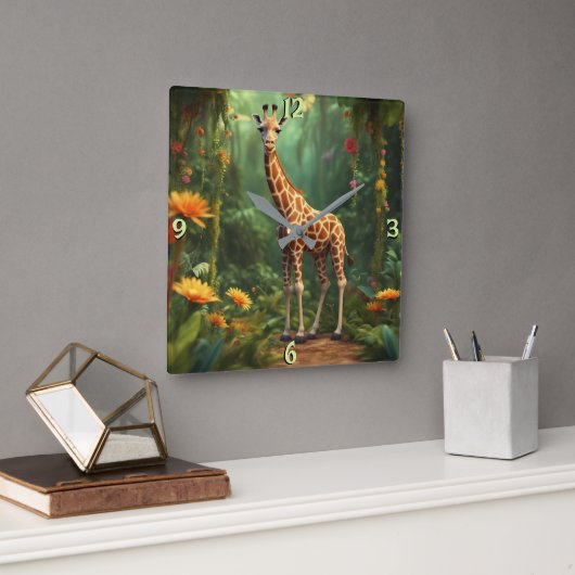 Wandklok Vierkante Klok (Kantoor)