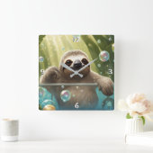 Wandklok Vierkante Klok (Huis)