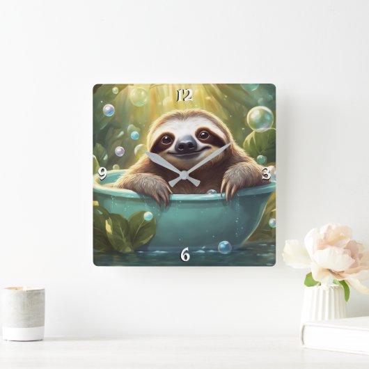 Wandklok Vierkante Klok (Huis)