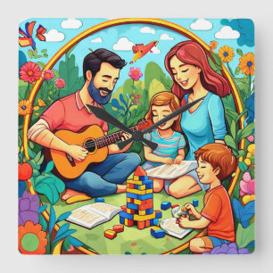 Wandklok Vierkante Klok