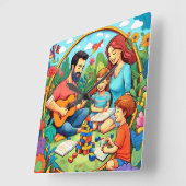 Wandklok Vierkante Klok (Hoek)