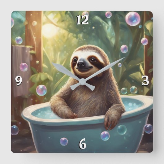 Wandklok Vierkante Klok (Voorkant)