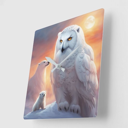 Wandklok Vierkante Klok (Hoek)