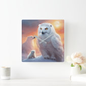 Wandklok Vierkante Klok (Huis)