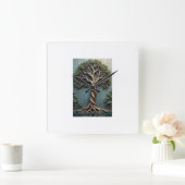 Wandklok Vierkante Klok (Huis)