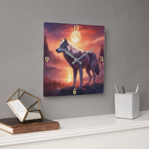 Wandklok Vierkante Klok