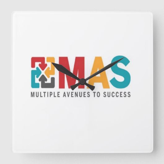 Wandklok Vierkante Klok (Voorkant)